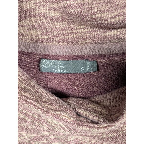 Prana Cowl Neck Top Womens Small Heathered Brown Long Sleeve Knit Outdoor Hiking - Picture 2 of 8